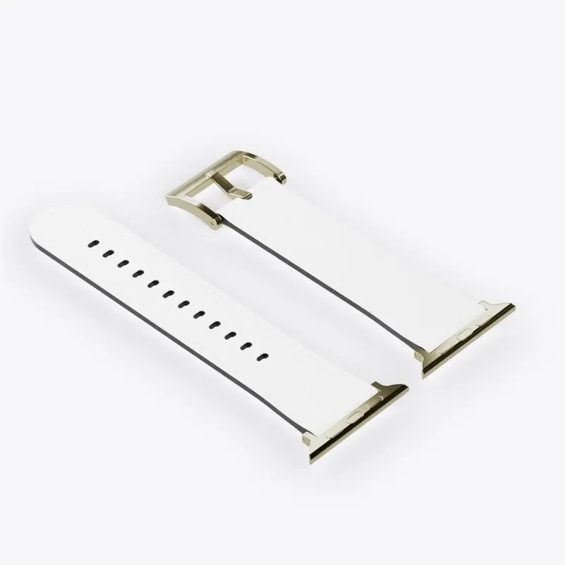 Classic Apple Watch Band - White & Gold